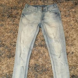 Rue21 Women's Distressed Mid Rise Ankle Jeggings